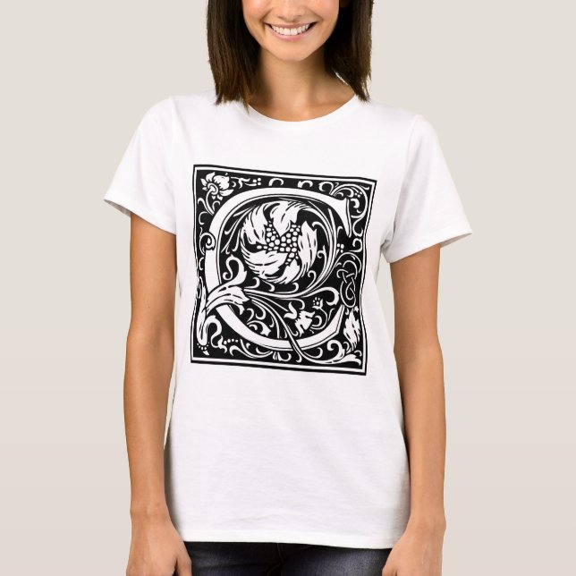 T-shirt William Morris Alphabet "C" (Devant)