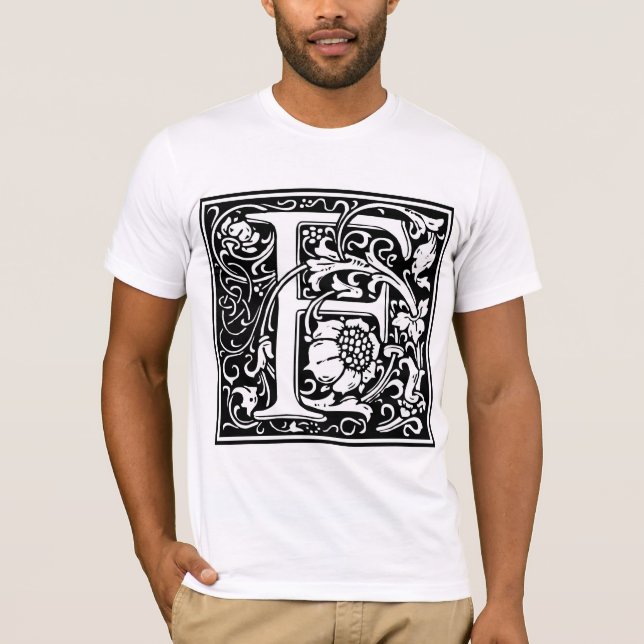 T-shirt William Morris Alphabet "F" (Devant)