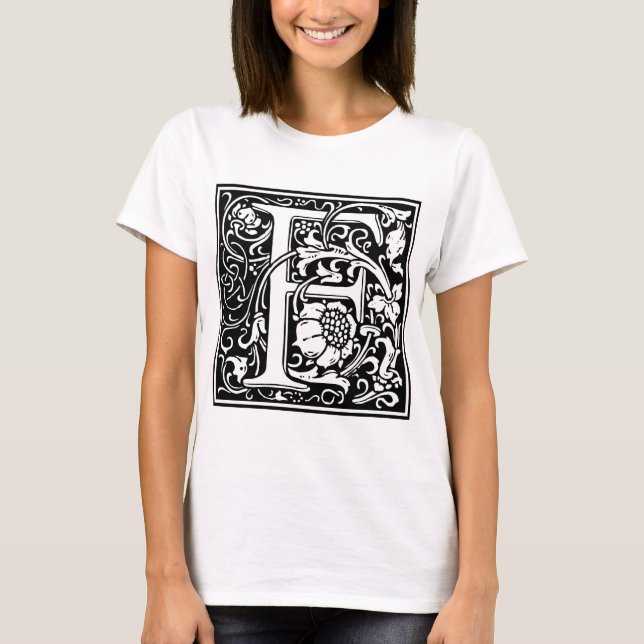 T-shirt William Morris Alphabet "F" (Devant)