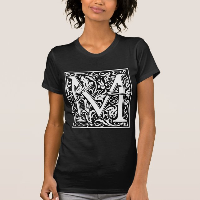T-shirt William Morris Alphabet "M" (Devant)