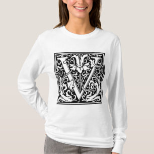 T-shirt William Morris Alphabet "V"