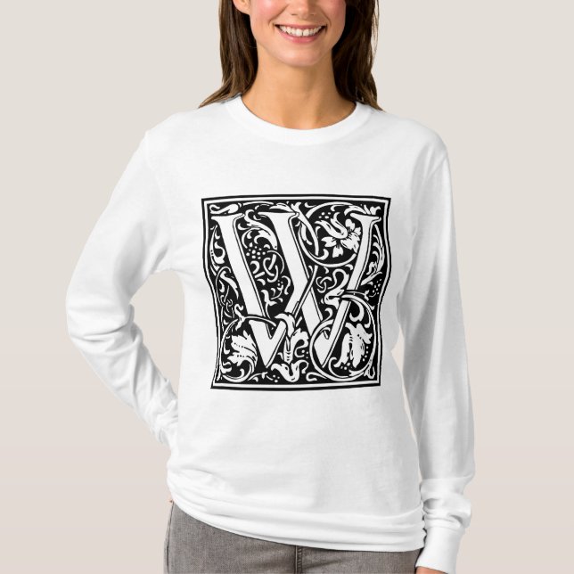 T-shirt William Morris Alphabet "W" (Devant)