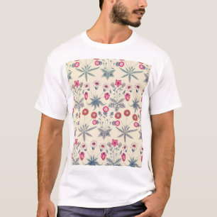 T-shirt William Morris Daisy Motif Floral Rouge Orange