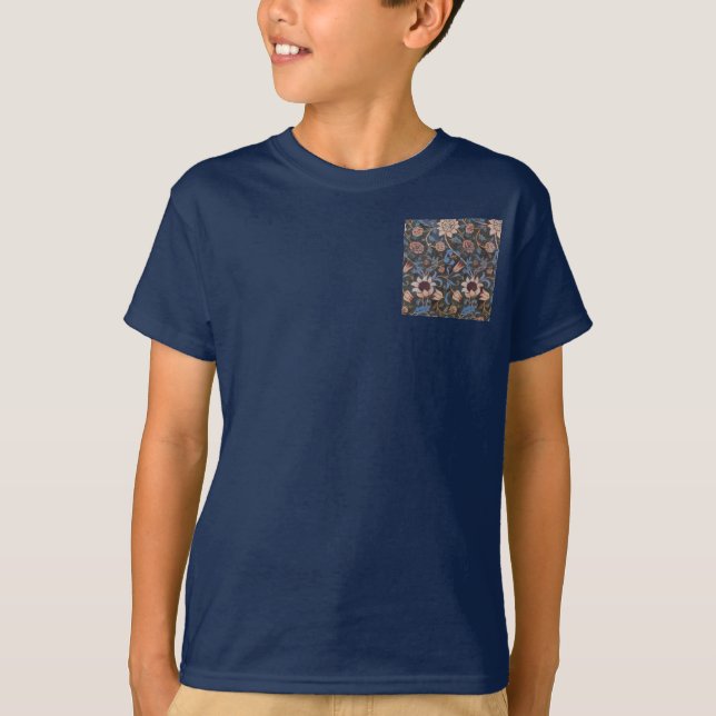 T-shirt William Morris Evenlode Textile Floral Art (Devant)