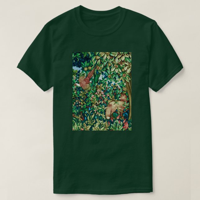 T-shirt William Morris Fox et Pheasestry Imprimer (Design devant)