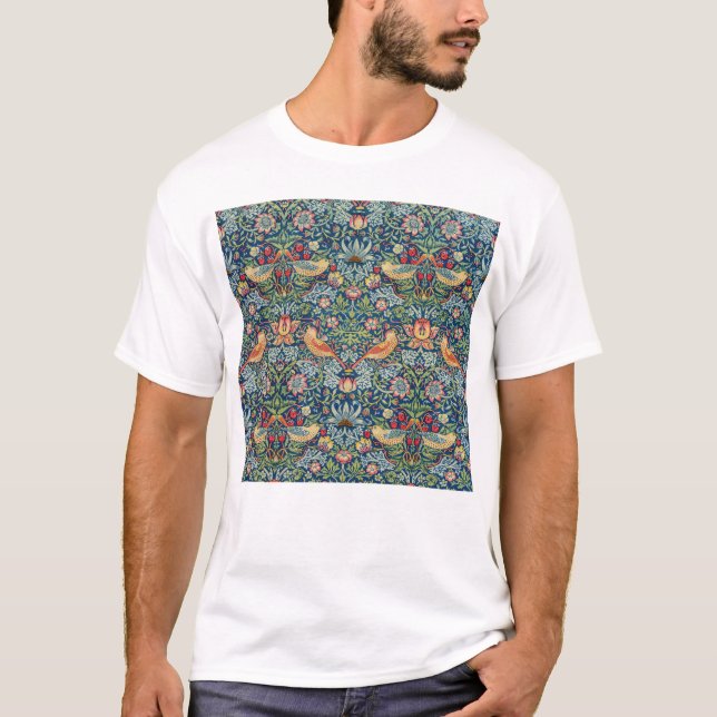 T-shirt William Morris - Thief aux fraises (Devant)