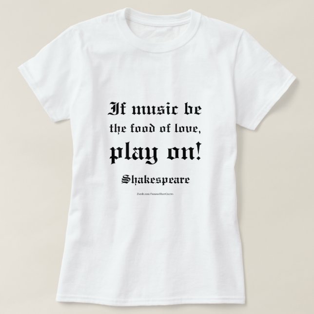 T-shirt William Shakespeare Love Citation L3 (Design devant)