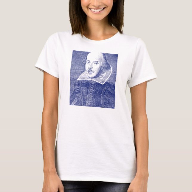 T-shirt William Shakespeare Portrait de First Folio (Devant)