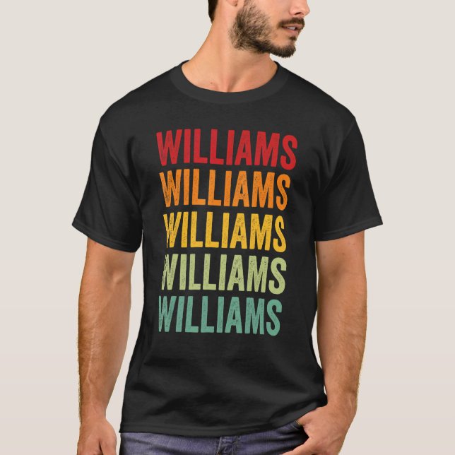 T-shirt Williams County Ohio Rainbow Text Design (Devant)