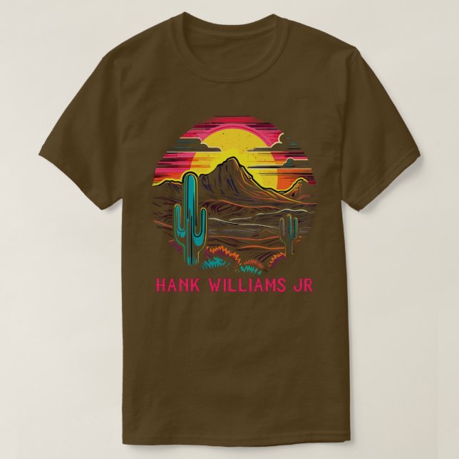 T-shirt Williams Jr Retro Style Country Fan Design (Design devant)