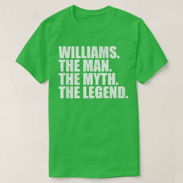 T-shirt Williams Nom Williams Nom Williams prénom (Design devant)