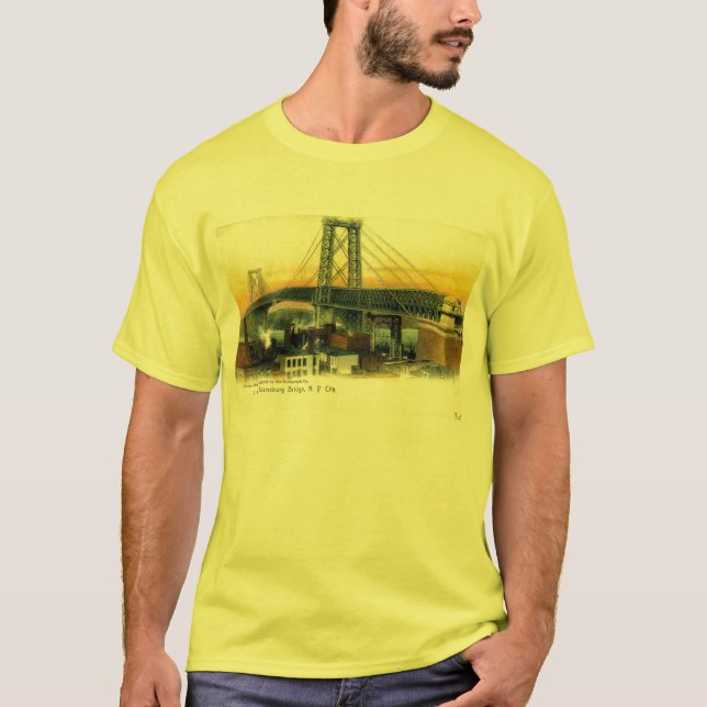 T-shirt Williamsburg Bridge, New York City, cru 1905 (Devant)