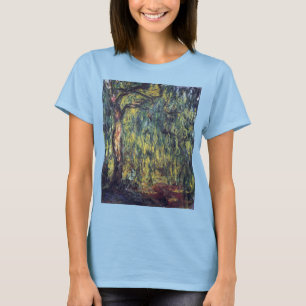 T-shirt Willow de Weeping par Claude Monet, Art Vintage