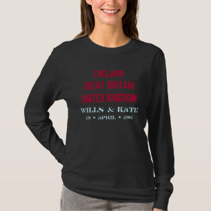 T-shirt Wills & Kate Royal Mariage Long Manches
