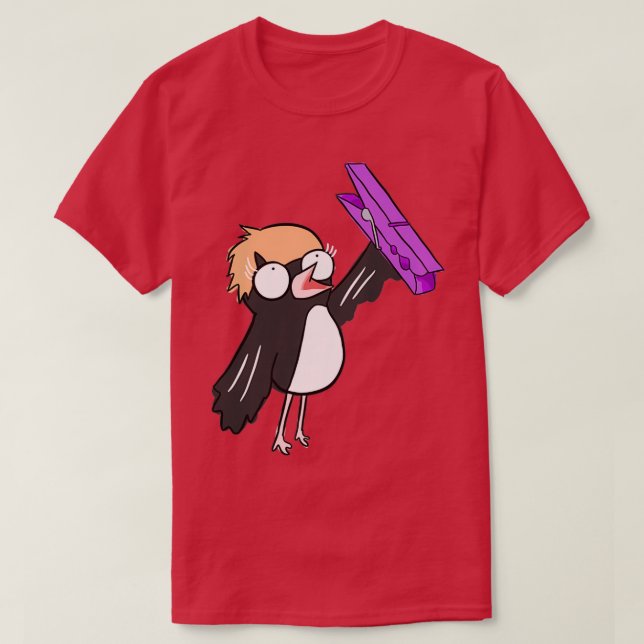 T-shirt Willy Wagtail avec un cochon (Design devant)