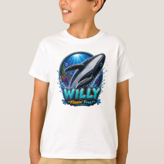 T-shirt Willy Whale – Flippin’ Libre. Drôle