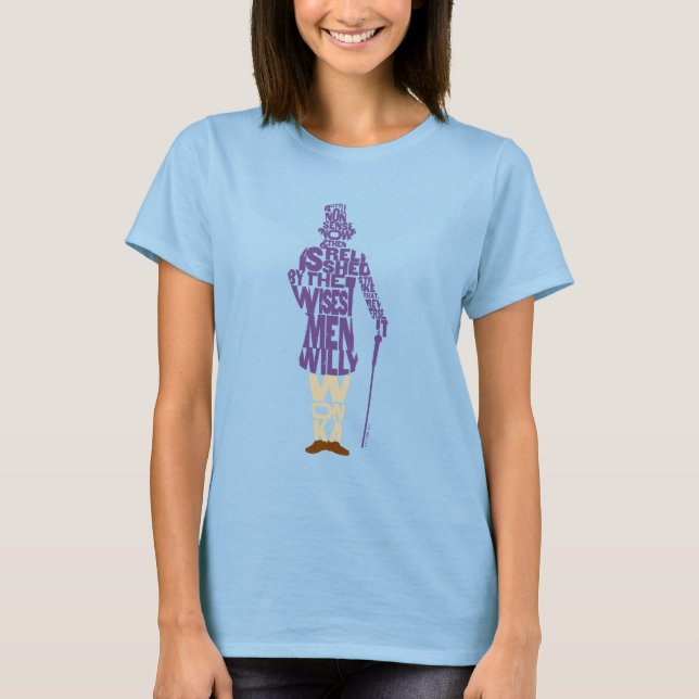 T-shirt Willy Wonka Citation Silhouette (Devant)