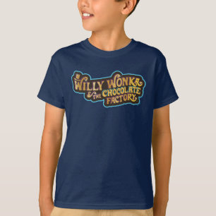 T-shirt Willy Wonka et le logo de l'usine de chocolat