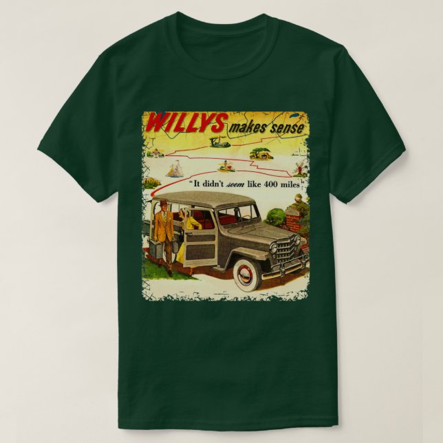 T-shirt Willys Trucks 4x4 wagon  (Design devant)