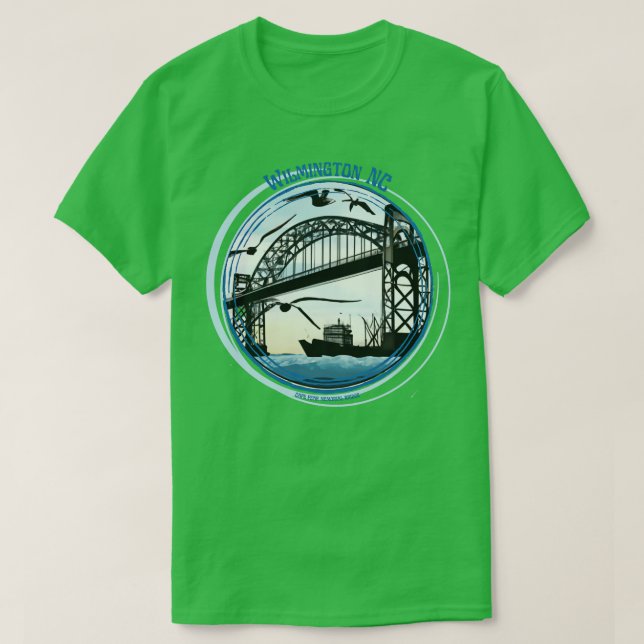T-SHIRT WILMINGTON NC CAPE CRAINDRE PONT MÉMORIAL PONT (Design devant)