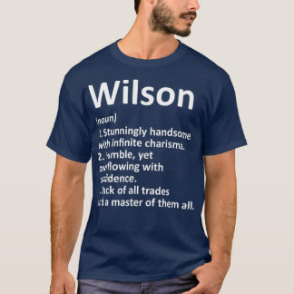T-shirt WILSON Définition Nom personnalisé Drôle cadeau