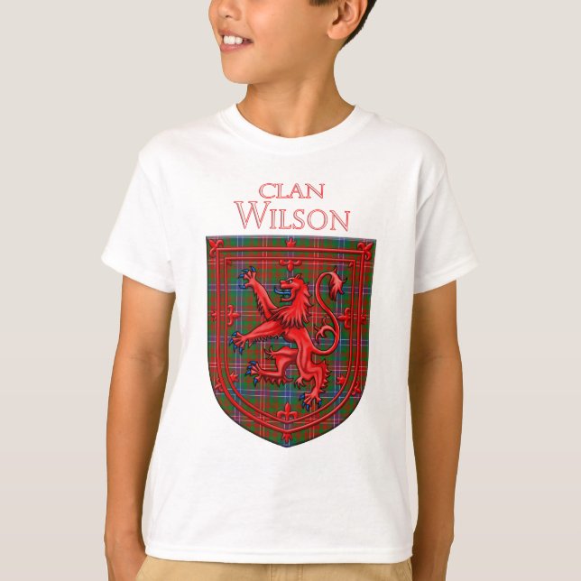 T-shirt Wilson Tartan Scottish Plaid Lion Rampant (Devant)