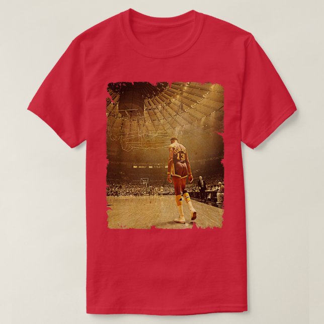 T-shirt Wilt Chamberlain Conception Vintage Du Basketball  (Design devant)