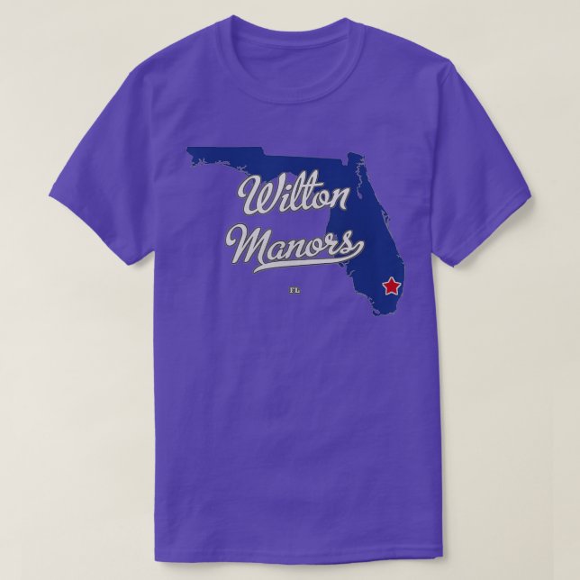 T-shirt Wilton Manors Floride carte FL (Design devant)