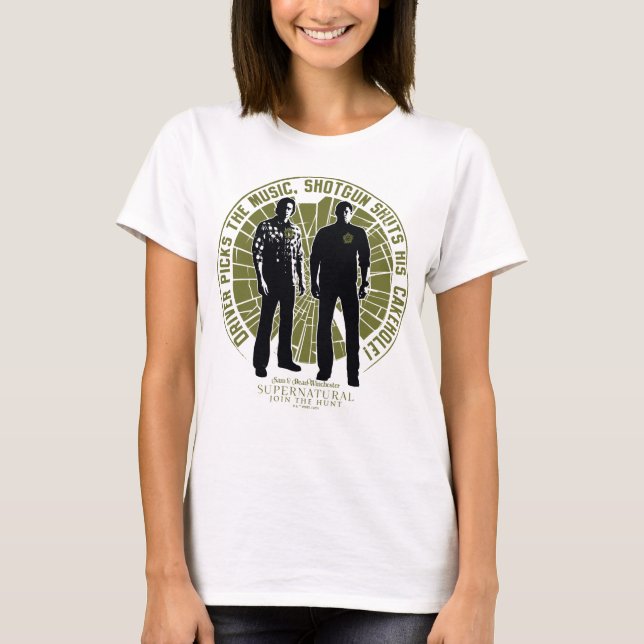 T-shirt Winchester Brothers surnaturel "Shotgun" (Devant)