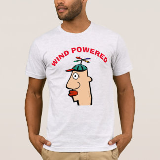 T-shirt Wind Powered Funny Head modifier le texte,