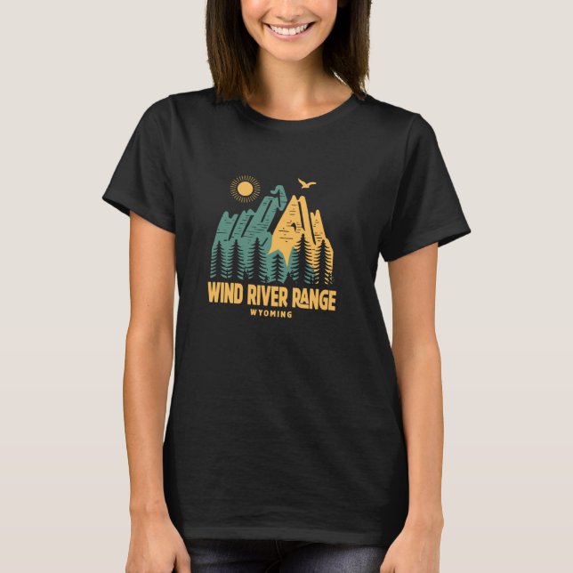 T-shirt Wind River Range Mountains Wyoming Randonnée en pl (Devant)