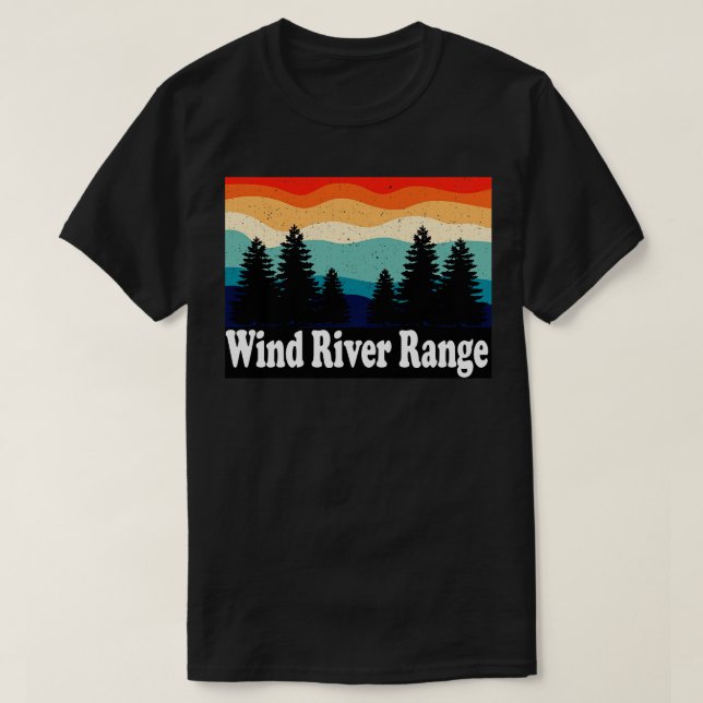 T-shirt Wind River Range Wyoming Retro (Design devant)