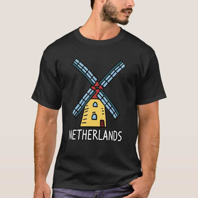 T-shirt Windmill Holland Dutch Pays-Bas 1 (Devant)
