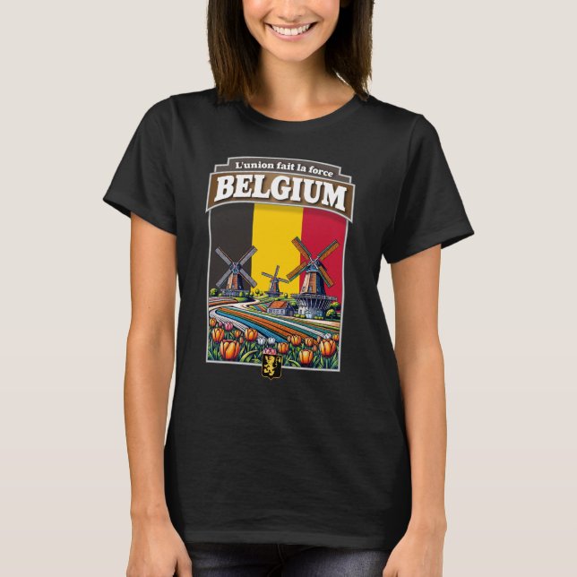 T-shirt Windmills et tulipes belges (Devant)