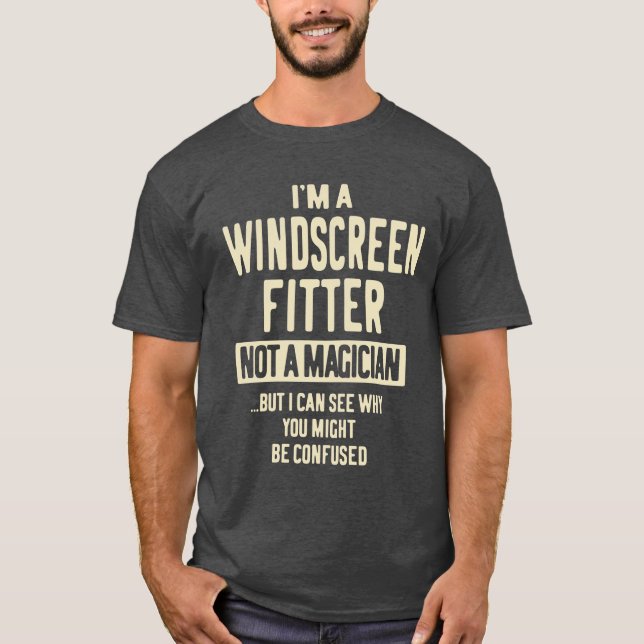 T-shirt Windscreen Fitter Don Funny Titre de l'emploi Prof (Devant)