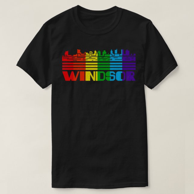 T-shirt Windsor Pride Windsor LGBT Don LGBTQ Supporter T (Design devant)