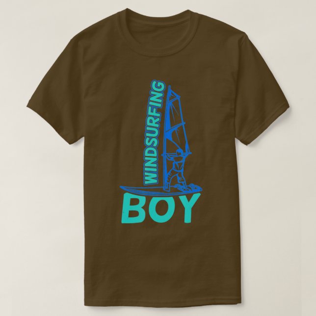 T-shirt Windsurf Boy Ventilateur Ventilateur Sailboard Boy (Design devant)