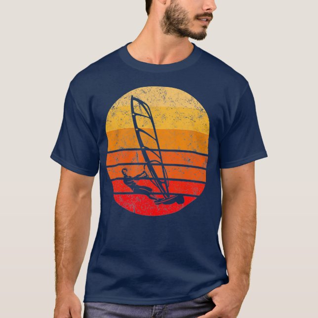 T-shirt Windsurf Windsurf Cadeau Retro Sunset Vintage (Devant)