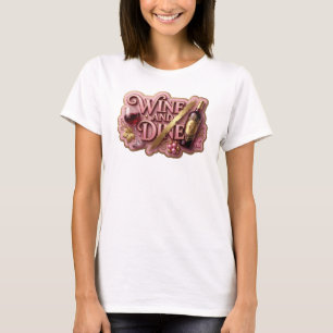 T-shirt WINE AND DINE Or tendance