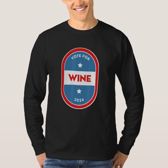T-shirt Wine  Bartender Political Election Parody 2024 (Devant)