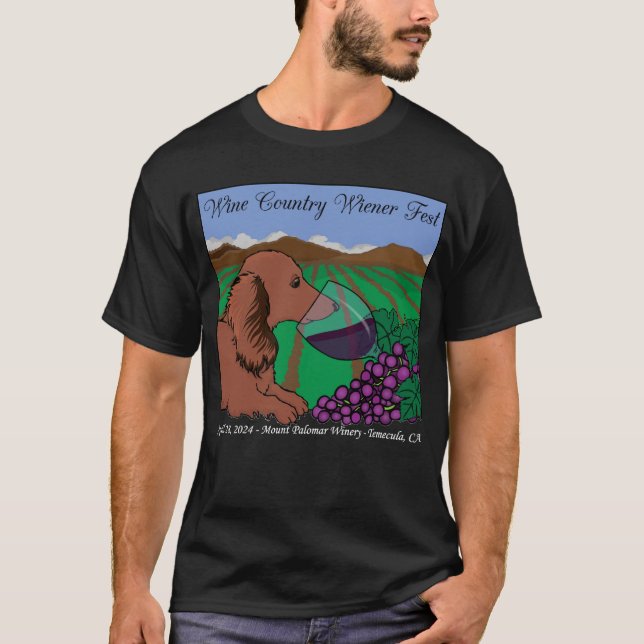 T-shirt Wine Country 2024 Wiener Fest en noir (Devant)