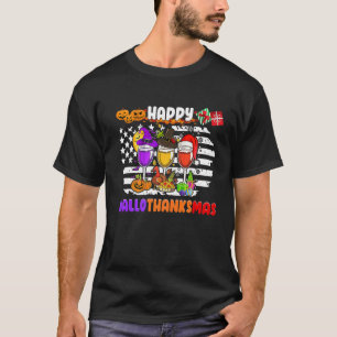T-shirt Wine Glasses Witch Santa Hat