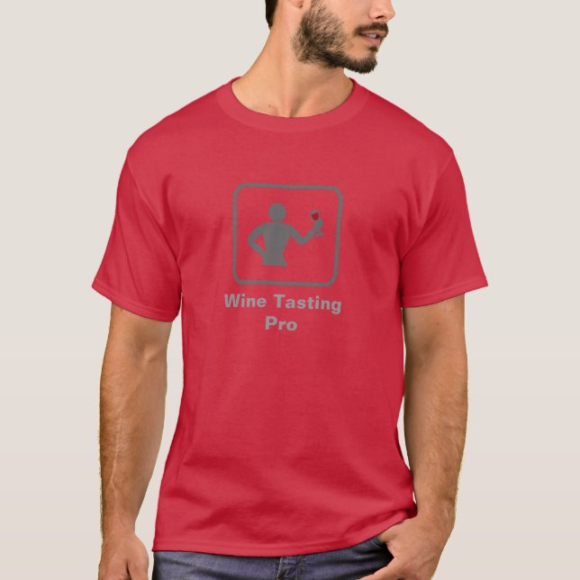 T-shirt Wine Taster Pro (logo gris) (Devant)