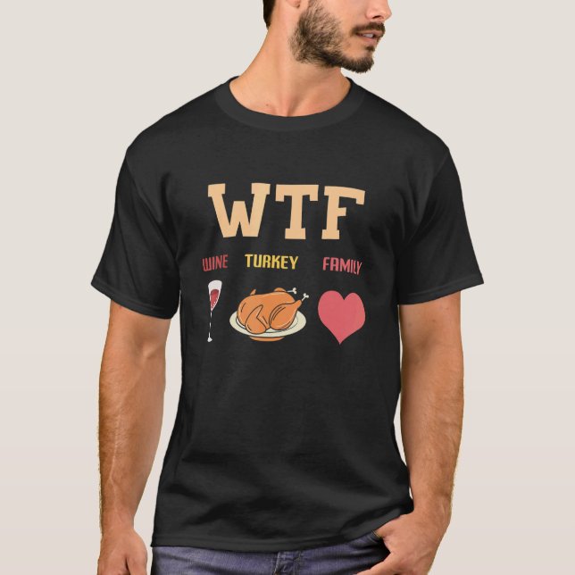 T-shirt Wine Turkey Family Dinner Matching Thanksgiving Tu (Devant)