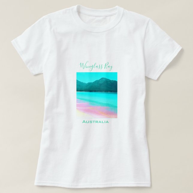 T-shirt Wineglass Bay Tasmania Australie (Design devant)