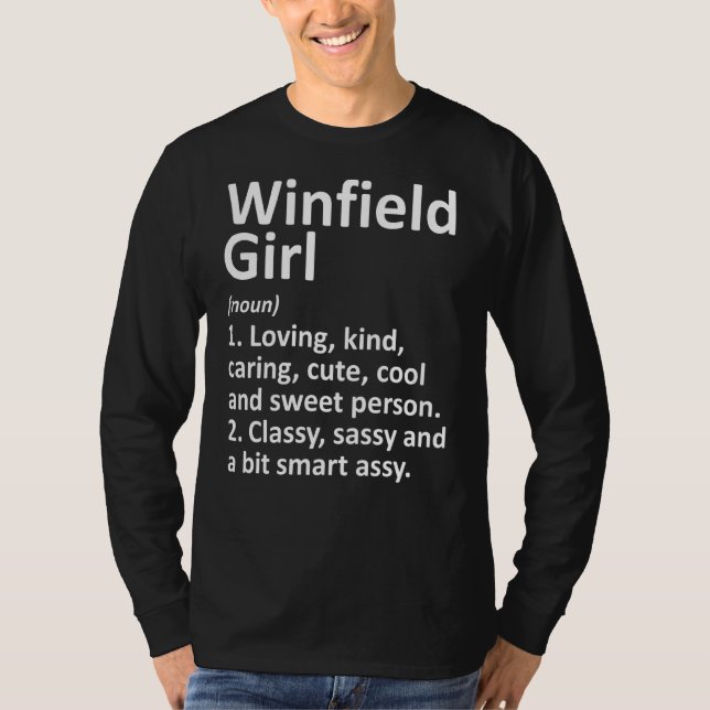 T-shirt Winfield Girl Al Alabama Funny City Accueil Racine (Devant)