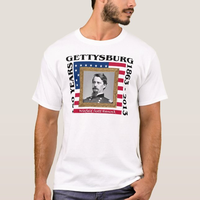 T-shirt Winfield Scott Hancock - 150th Gettysburg (Devant)