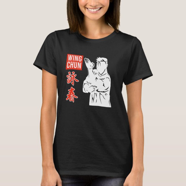 T-shirt Wing Chun Chinese Shaolin Master Chine Wing Tsun (Devant)