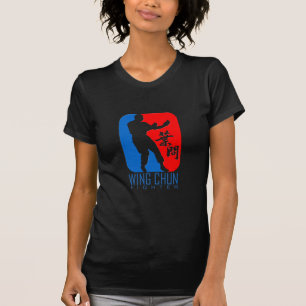 T-shirt Wing Chun Fighter (bleu roux) Ip Man Linage