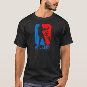 T-shirt Wing Chun Fighter (bleu roux) Ip Man Linage